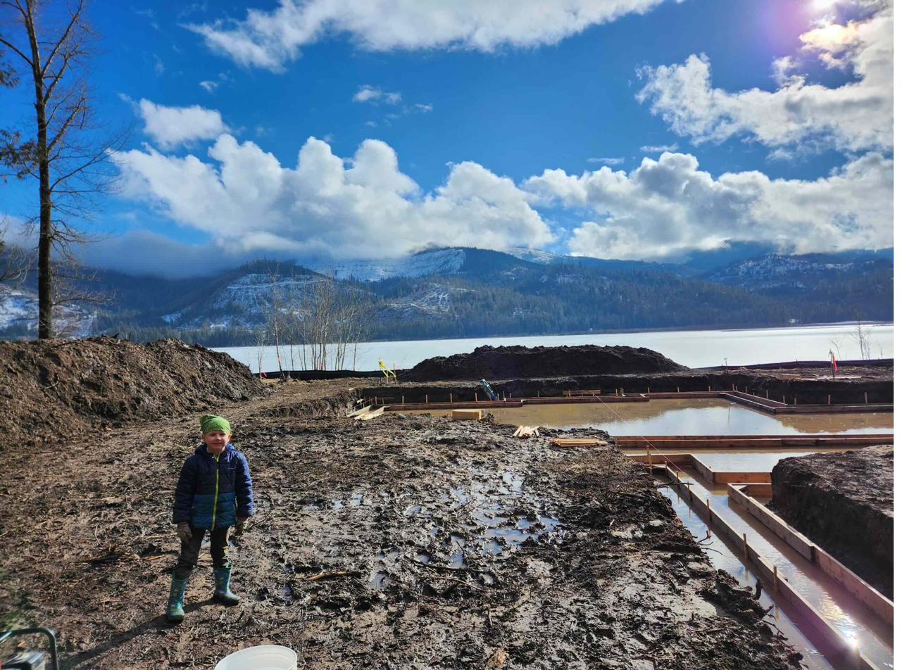 Foundation work on a residential build